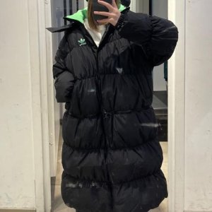 아디다스 우먼스 오리지널스 3WAY 오리털 파카 롱패딩 숏패딩 블랙 HF1581