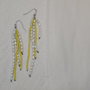 노랑비즈 바로크진주 레인드롭 귀걸이, 조이선스투디오