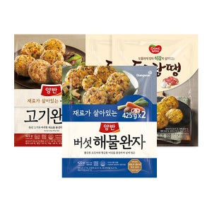[명절실속세트] 동원 동그랑땡 710g x 2봉 + 양반 완자 425g 2종(해물2, 고기2)