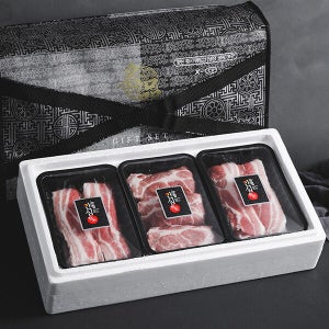 자연맛남 [농협안심한돈] 명품 한돈 돼지고기 선물세트 1호 1.5kg (삼겹살500gx2팩/목살500g)