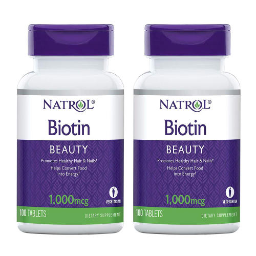 <b>나트롤</b> 비오틴 <b>뷰티</b> <b>헤어</b> <b>스킨</b> <b>네일</b> 1000mcg 100정 X 2병