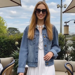 걸스 루즈핏 어깨 셔링 데님 자켓[카라 포켓 블루 박시 박스 숏 하프 청자켓 오버핏 오버사이즈 고급 브랜드 봄 가을 아우터 겉옷 외투 아웃터 명품보세 데일리 여행룩 나들이룩 편한]