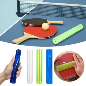 1pc 프로 테이블 테니스 라켓 고무 롤러 - 탁구 배트용 고품질 PVC 압력 스틱, 투명 접착제 스틱 액세서리, 파랑 & 초록색의 전문 탁구 도구