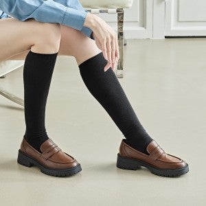 [엔믹스 설윤, 장도연 착용] 마쯔 by 엘칸토 여성 소프트 데일리 로퍼 4.5cm LCWC50M439