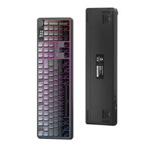 AULA 독거미 F108pro 기계식 키보드 3모드 스마트 GIF 스크린 8000mAh 다이얼