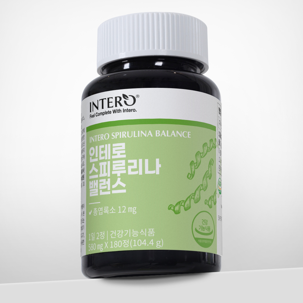 인테로 <b>스피루리나</b> 밸런스 580mg x 180정, 1개