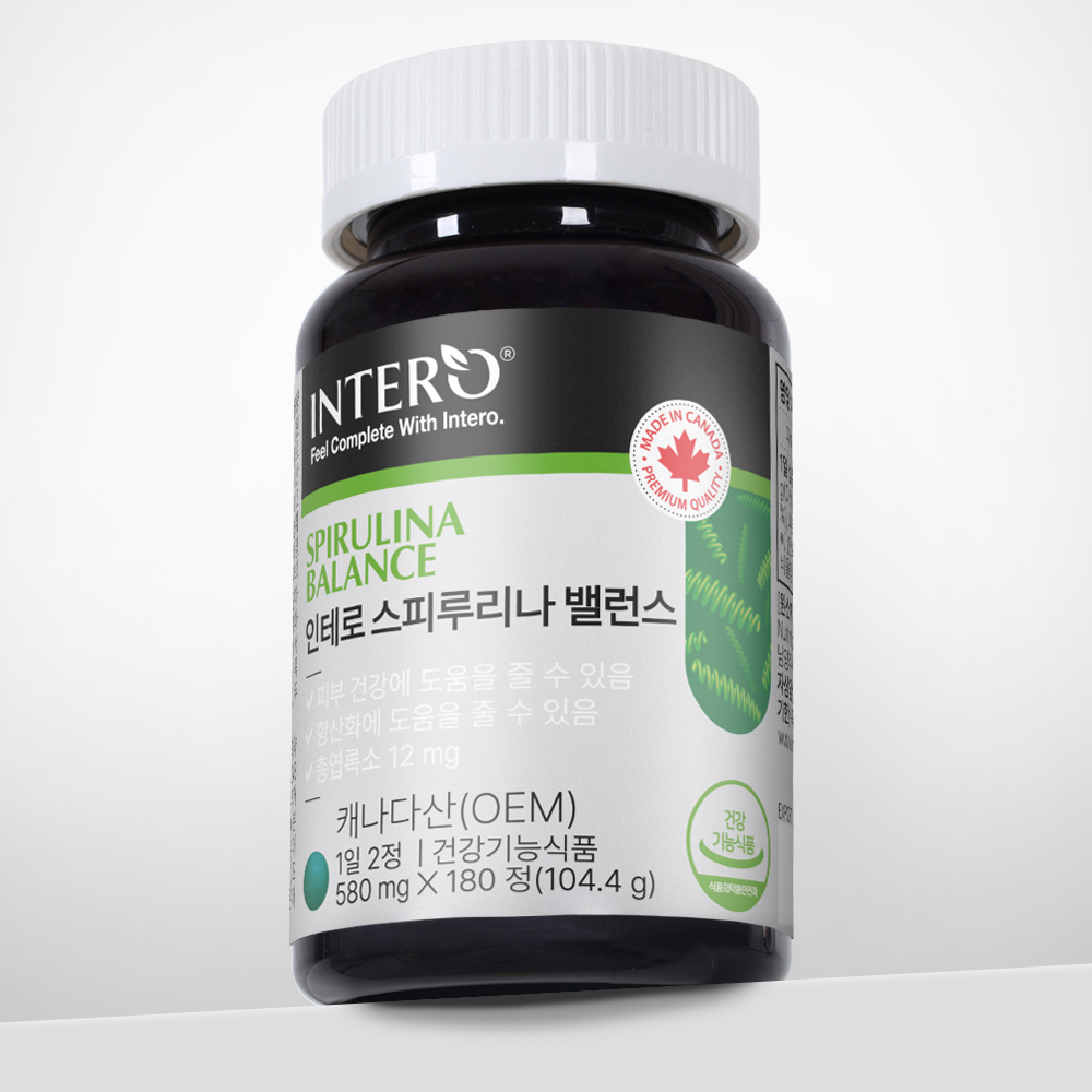 인테로 <b>스피루리나</b> 밸런스 580mg x 180정, 1개
