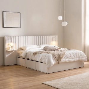 삼익가구 올리 프리미엄 빅수납 호텔 침대(SB 본넬스프링 매트리스-킹)+협탁2