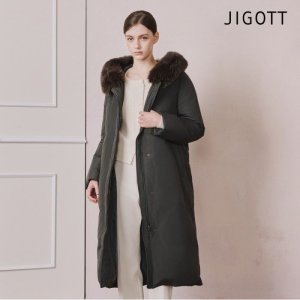지고트 (지고트) 배색 폭스퍼 후드 구스다운 점퍼 JPCA2PD983