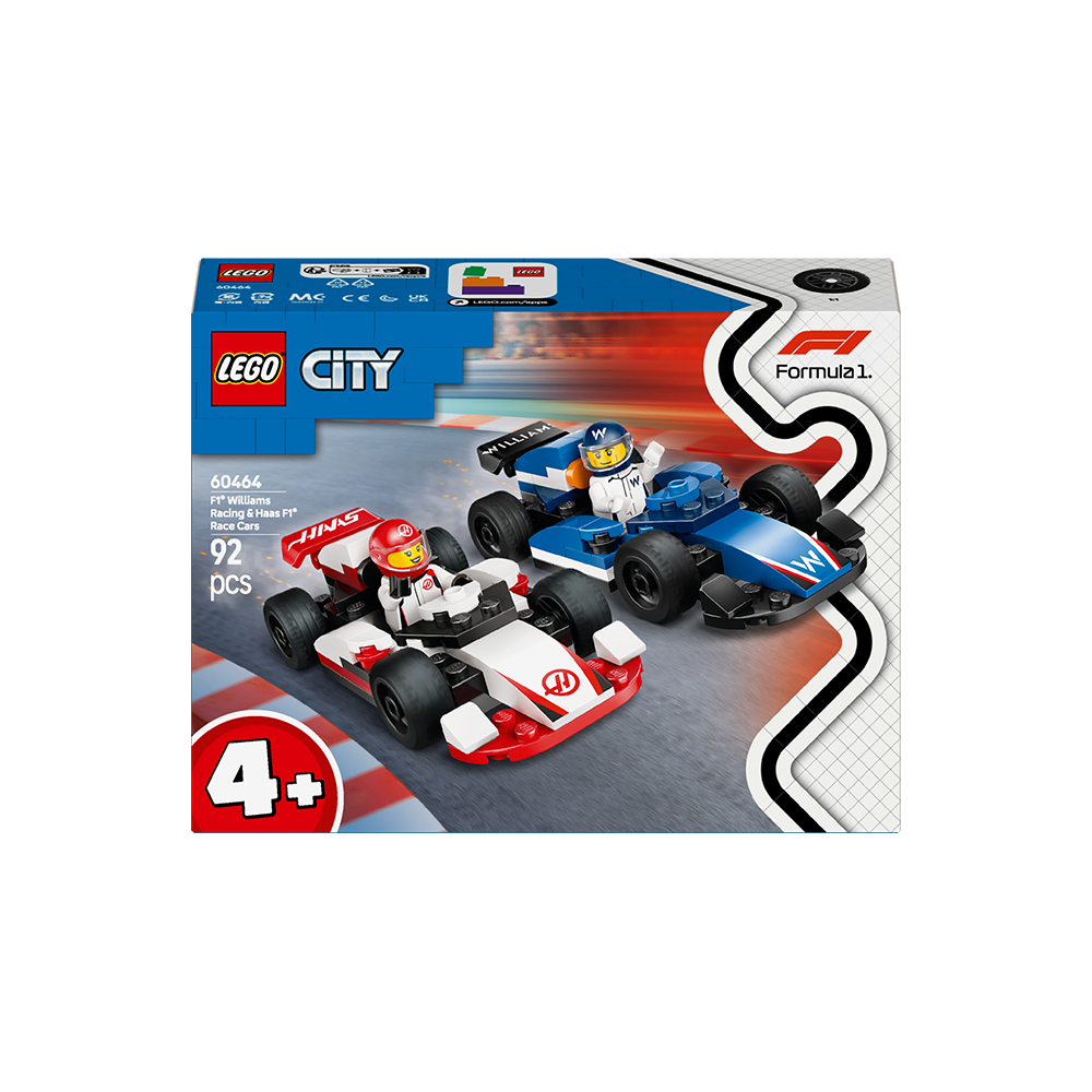 레고 시티 F1 Williams Racing & Haas F1 레이스 카 60464