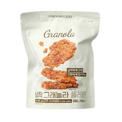 해오름식품 조니스그로서리 납작 그래놀라 플레인