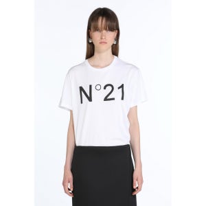 [넘버투애니원][N21]N21 누메로벤투노 로고 반팔 티셔츠(N2TAS25002WHX)