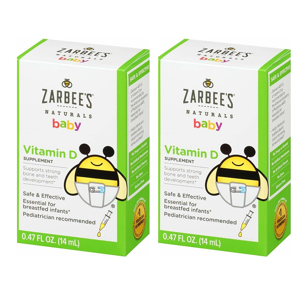 Zarbee’s Naturals 자비스 베이비 액상 비타민D 0.47oz(14ml) 2팩