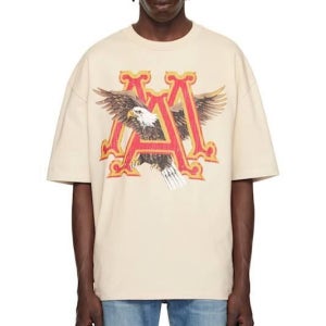 아미리 베이지 빈티지 오버사이즈 티셔츠 Beige Vintage MA Eagle Oversized Tshirt 16896381