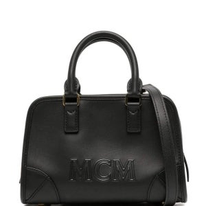 엠씨엠 엠시엠 토트백 블랙 MWBDATA01 BK 23FW 레더 Aren Boston 미니 핸드백 MWBDATA01BK