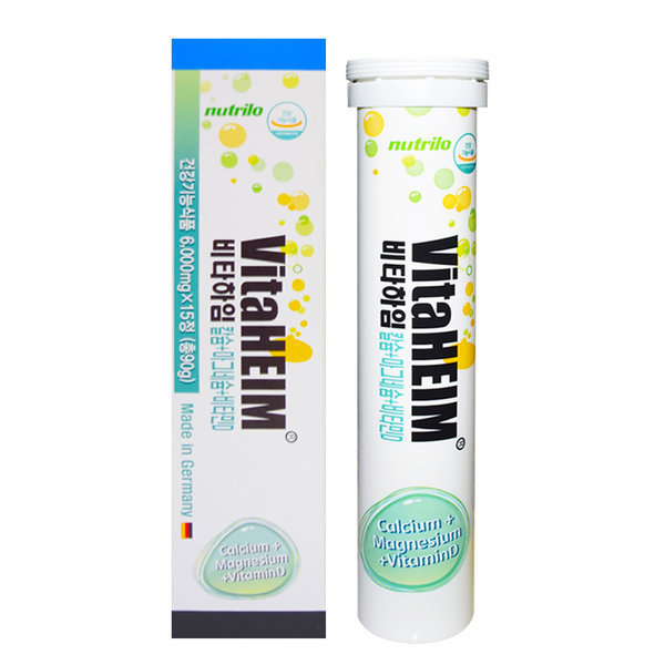<b>누트릴로</b> 비타하임 칼슘 <b>마그네슘</b> 비타민D 1개//독일발포비타민