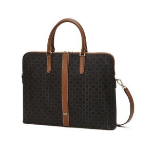 [닥스 액세서리] 닥스 SAINT BARNET브라운 바넷 DD패턴 가죽배색 서류가방 토트백 DCBA5E866W3