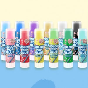 11000 종이나라 컬러팝글루 칼라풀 접착제 15g 12색 세트 - AIQ00001