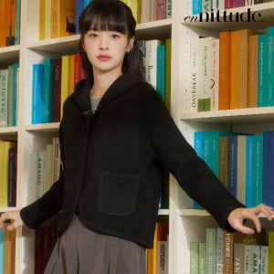 엔니튜드 울 블렌드 후드 니트 재킷 TV상품