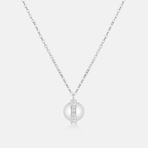 1992 PERLA 스털링 실버 화이트 네크리스 A251SN1759WPH