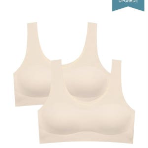 [리뉴얼] 주니어 2단계 쉘론 심리스 브라 2매_라이트스킨