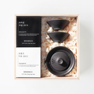 브라운즈 시그니처 쾌객배 보이차 티백 다도 선물세트