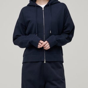 [무신사 스탠다드 우먼] 우먼즈 후디드 스웨트 집업 [네이비] MWATJ9Z04-NA