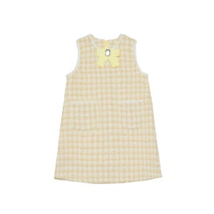 KIANG 백투스쿨 [키앙] 블루밍 트위드 슬리브리스 드레스(Yellow)