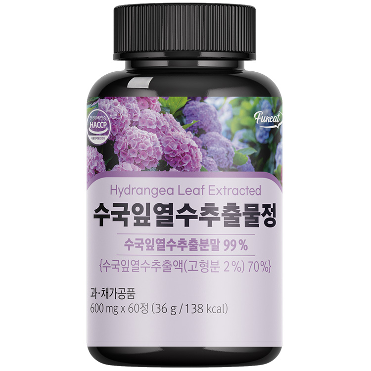 퍼니트 <b>수국잎</b>열수<b>추출물</b>정 600mg x 60정, 1개