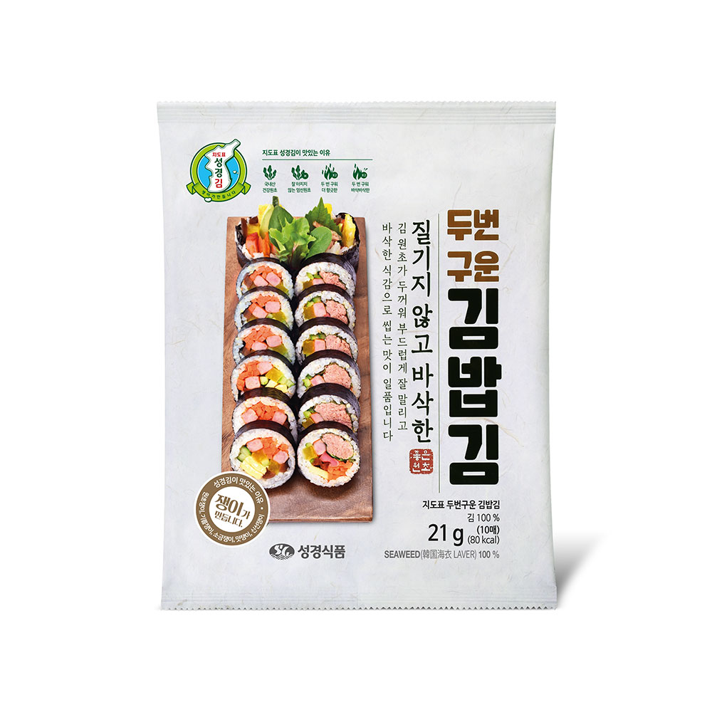 성경김 두번구운 김밥김 21g 10개 (3,540원) (0원)