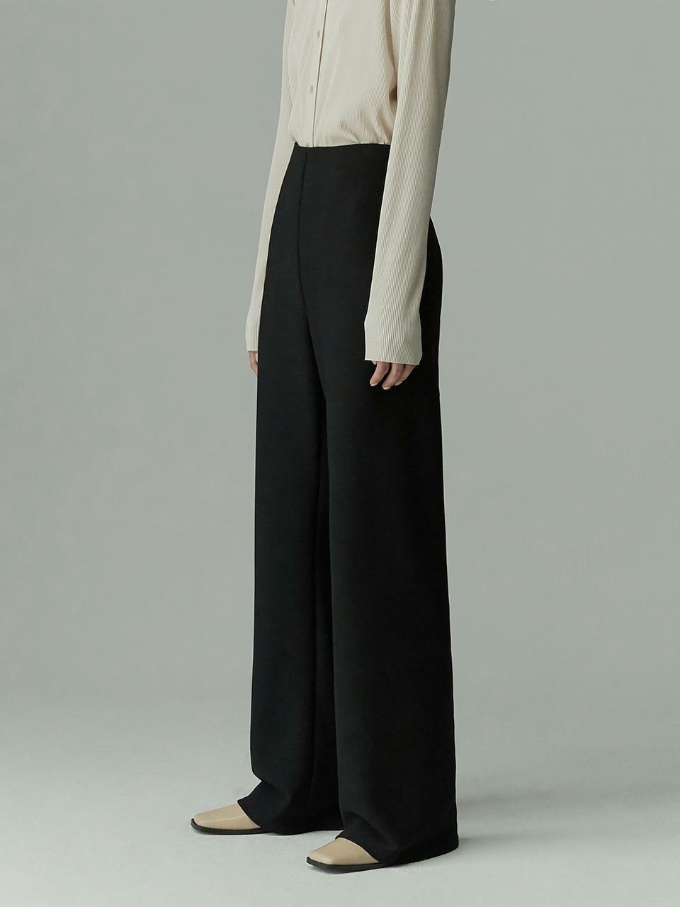 [리이] 4COLORS ELASTICATED WAIST STRAIGHT LEG TROUSERS