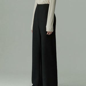 [리이] 4COLORS ELASTICATED WAIST STRAIGHT LEG TROUSERS