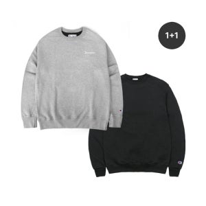원쁠원 챔피온 파워블렌드 플리스 크루넥 스웨트셔츠 맨투맨 2장세트 S600+CH-GF88