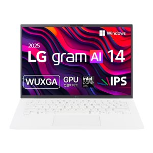 LG전자 2025 그램 AI 14 WUXGA 코어Ultra5 애로우레이크  에센스화이트  256GB  16GB  WIN11 Home  14Z90T-GA5CK