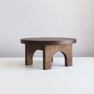 우드원형 케이크스탠드 디저트트레이 케잌스탠드 다크브라운, 데이오브우드