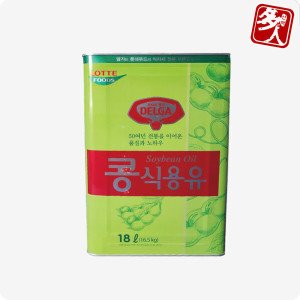 롯데웰푸드 다인 롯데 식용유 18L 콩기름 말통 업소용 대용량 (묶음배송불가)