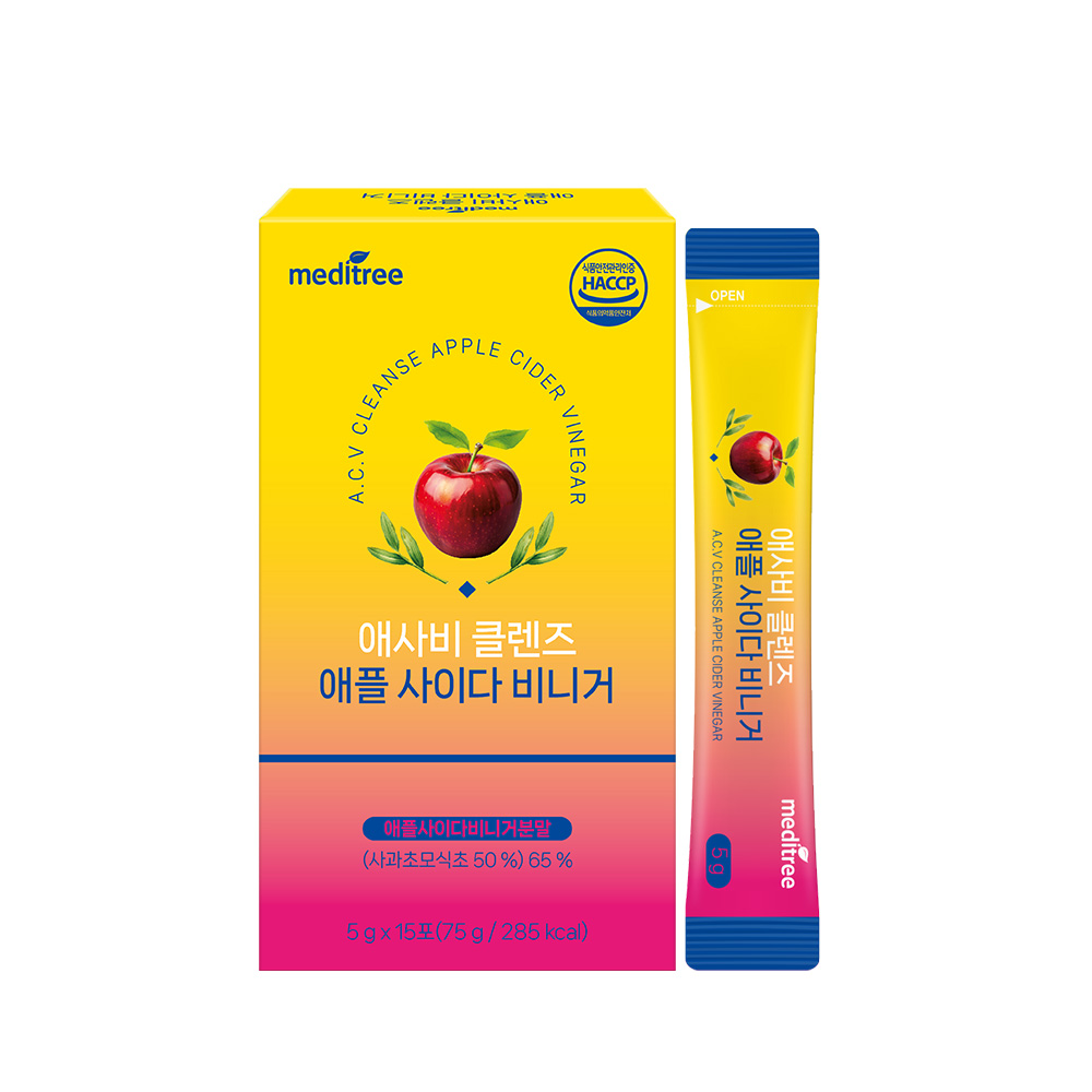 대원<b>헬스케어</b> 메디트리 애사비 <b>클렌즈</b> 애플 사이다 비니거 5g x 15포