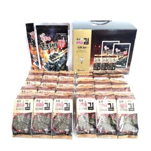 더욱 맛있는 숯불구이맛 BBQ김 선물세트 /명절선물 김세트 도시락김 돌자반 재래김 조미김 구이김 영양반찬