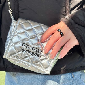 실버 누빔 미니 체인백🩶, 봄날bomnal