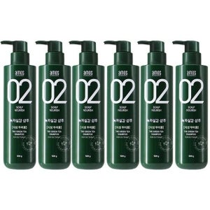 아모스 녹차실감 산뜻한 타입 지성 샴푸 500g 6개