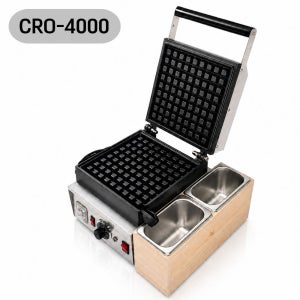 펀코리아 크로플 기계 업소용 CRO-4000 청소도구3종 기름받이통 포스터2종 포함