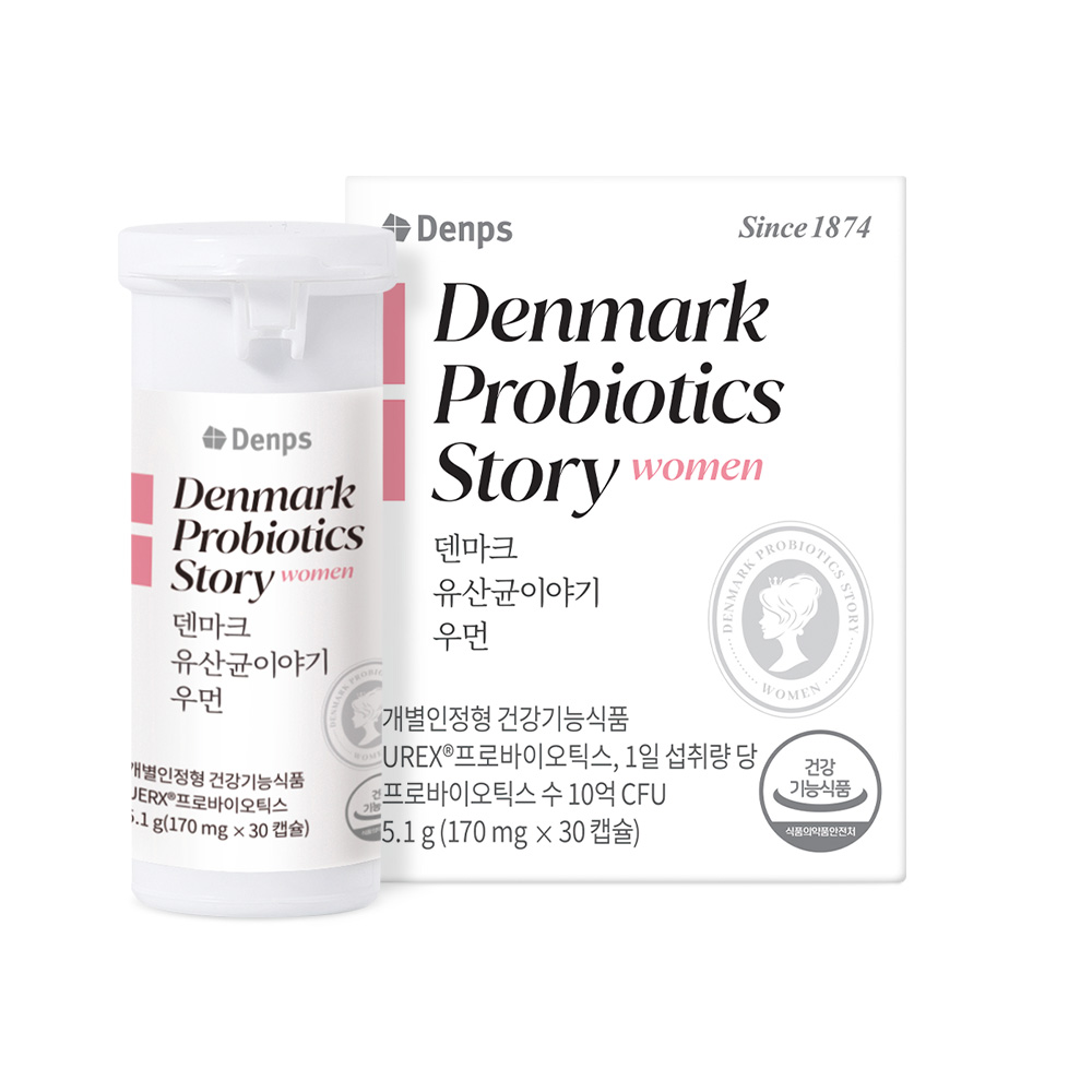 덴프스 덴마크 유산균이야기 우먼 170mg x 30캡슐, 4개