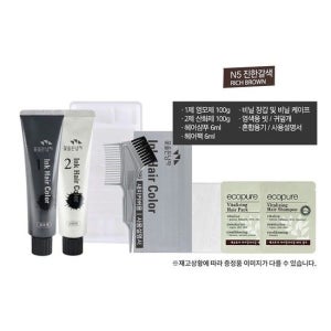 오징어먹물 고급스러운 컬러 새치커버 순한 염색약 N5 오징어먹물 고급스러운 컬러 새치커버