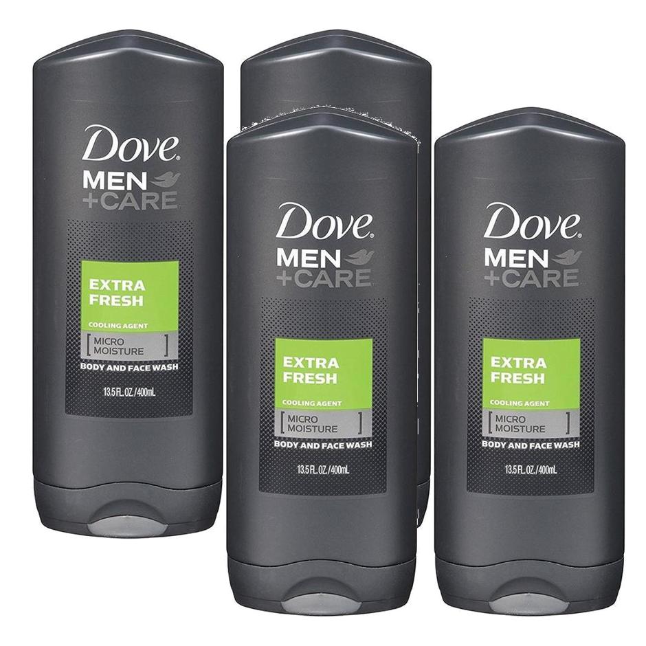 Dove 도브 <b>맨</b>+ 케어 바디워시 엑스트라 프레쉬 트윈 팩  4개  400ml