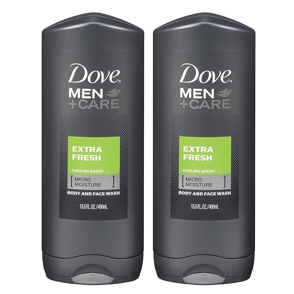 Dove 도브 <b>맨</b>+ 케어 바디워시 엑스트라 프레쉬 트윈 팩  2개  400ml