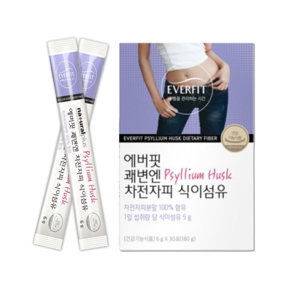 활발한 장 쾌변 차전자피분말100% 차전자식이섬유30포  180g  1개