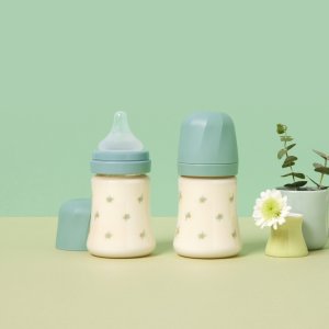 [그로미미] 올리브 200ml 젖병 트윈팩 (노꼭지 젖병 2개입)