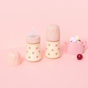 [그로미미] 체리쉬 200ml 젖병 트윈팩 (노꼭지 젖병 2개입)