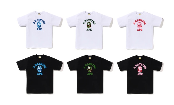 베이프 반팔티 ABC CAMO COLLEGE 1L30110005