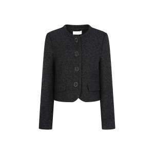 [JJ지고트] 글리터 트위드 라운드넥 크롭 재킷 (BLACK) GR2P0JK211